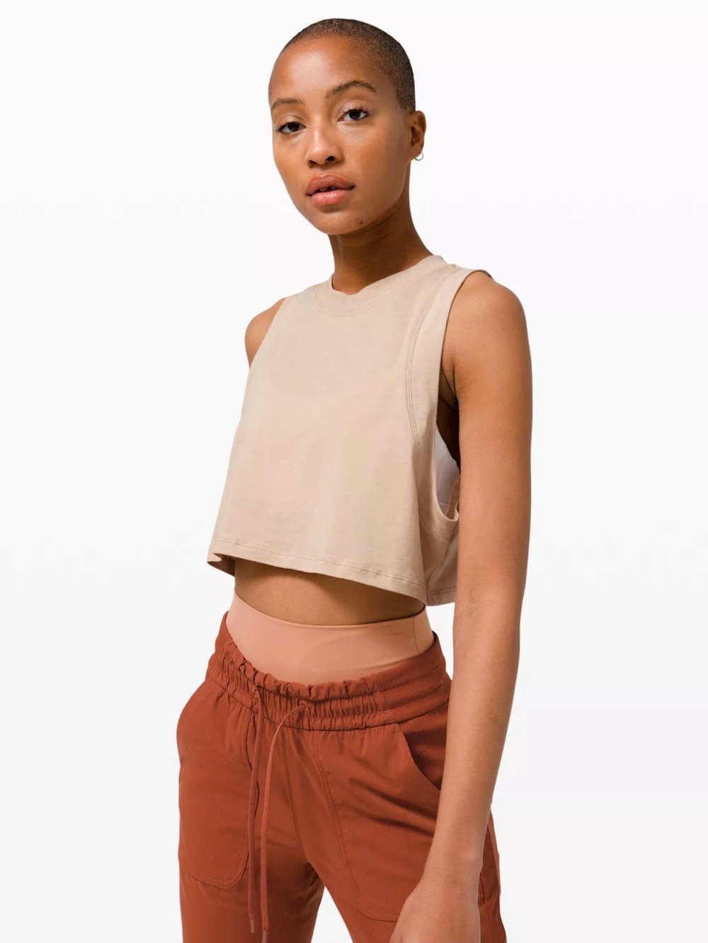 lululemon athletica Cropped Tank Top - Beige